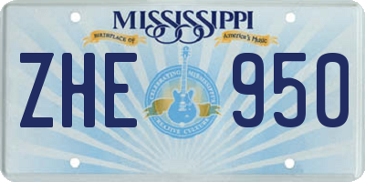 MS license plate ZHE950
