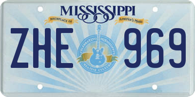 MS license plate ZHE969