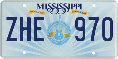 MS license plate ZHE970