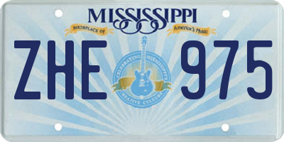 MS license plate ZHE975