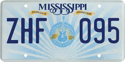 MS license plate ZHF095