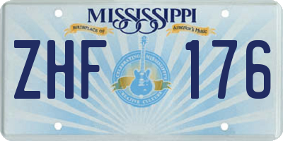 MS license plate ZHF176