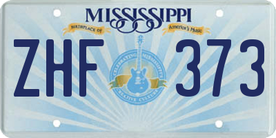 MS license plate ZHF373