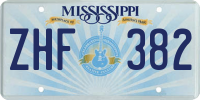 MS license plate ZHF382