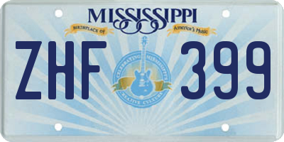 MS license plate ZHF399
