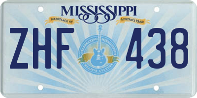 MS license plate ZHF438