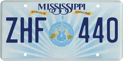 MS license plate ZHF440