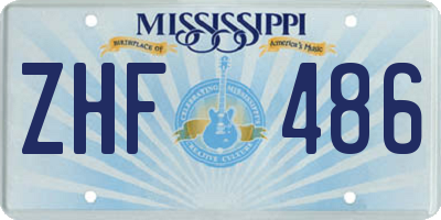 MS license plate ZHF486