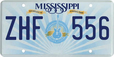 MS license plate ZHF556