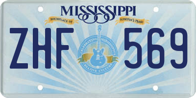 MS license plate ZHF569