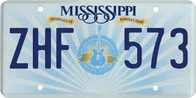 MS license plate ZHF573