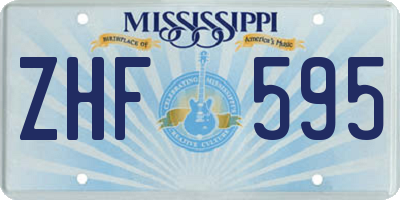 MS license plate ZHF595