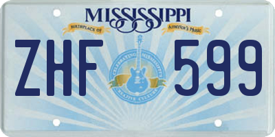 MS license plate ZHF599