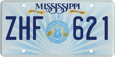 MS license plate ZHF621