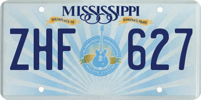 MS license plate ZHF627