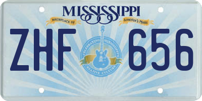 MS license plate ZHF656