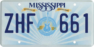 MS license plate ZHF661