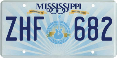 MS license plate ZHF682