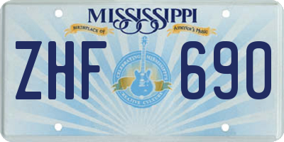 MS license plate ZHF690