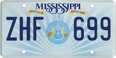MS license plate ZHF699