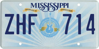 MS license plate ZHF714