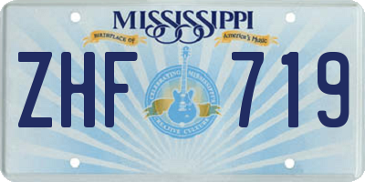 MS license plate ZHF719