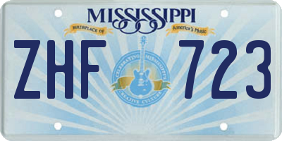MS license plate ZHF723