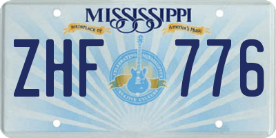 MS license plate ZHF776