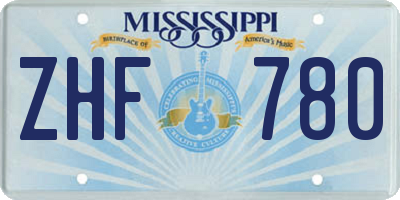 MS license plate ZHF780