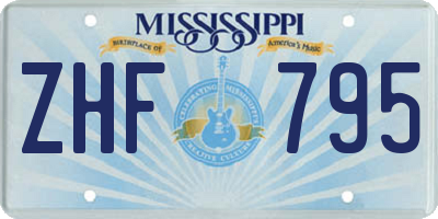 MS license plate ZHF795
