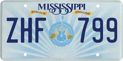MS license plate ZHF799