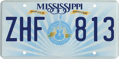 MS license plate ZHF813