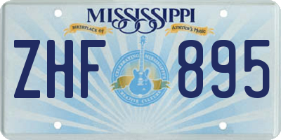 MS license plate ZHF895