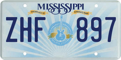 MS license plate ZHF897