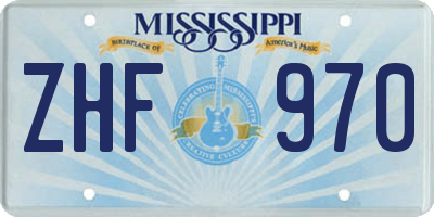 MS license plate ZHF970