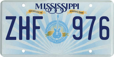 MS license plate ZHF976