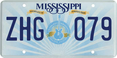 MS license plate ZHG079