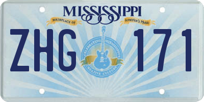 MS license plate ZHG171