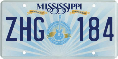 MS license plate ZHG184