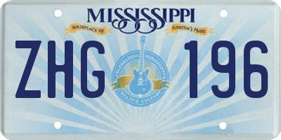 MS license plate ZHG196