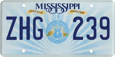 MS license plate ZHG239