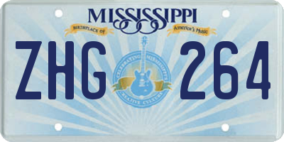 MS license plate ZHG264