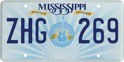 MS license plate ZHG269