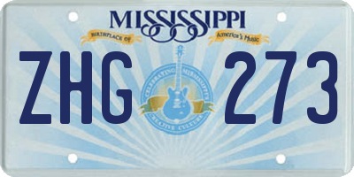 MS license plate ZHG273