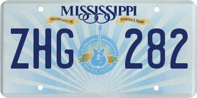 MS license plate ZHG282
