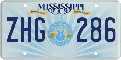 MS license plate ZHG286