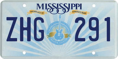 MS license plate ZHG291