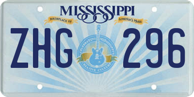 MS license plate ZHG296