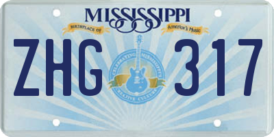 MS license plate ZHG317