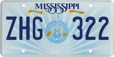 MS license plate ZHG322